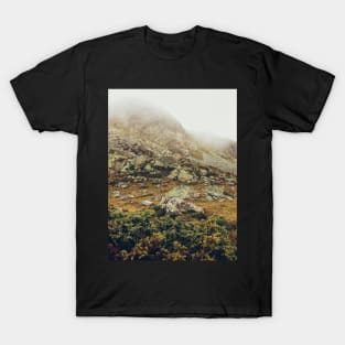 Foggy Alpine Landscape in Switzerland T-Shirt